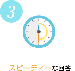 スピーディーな回答